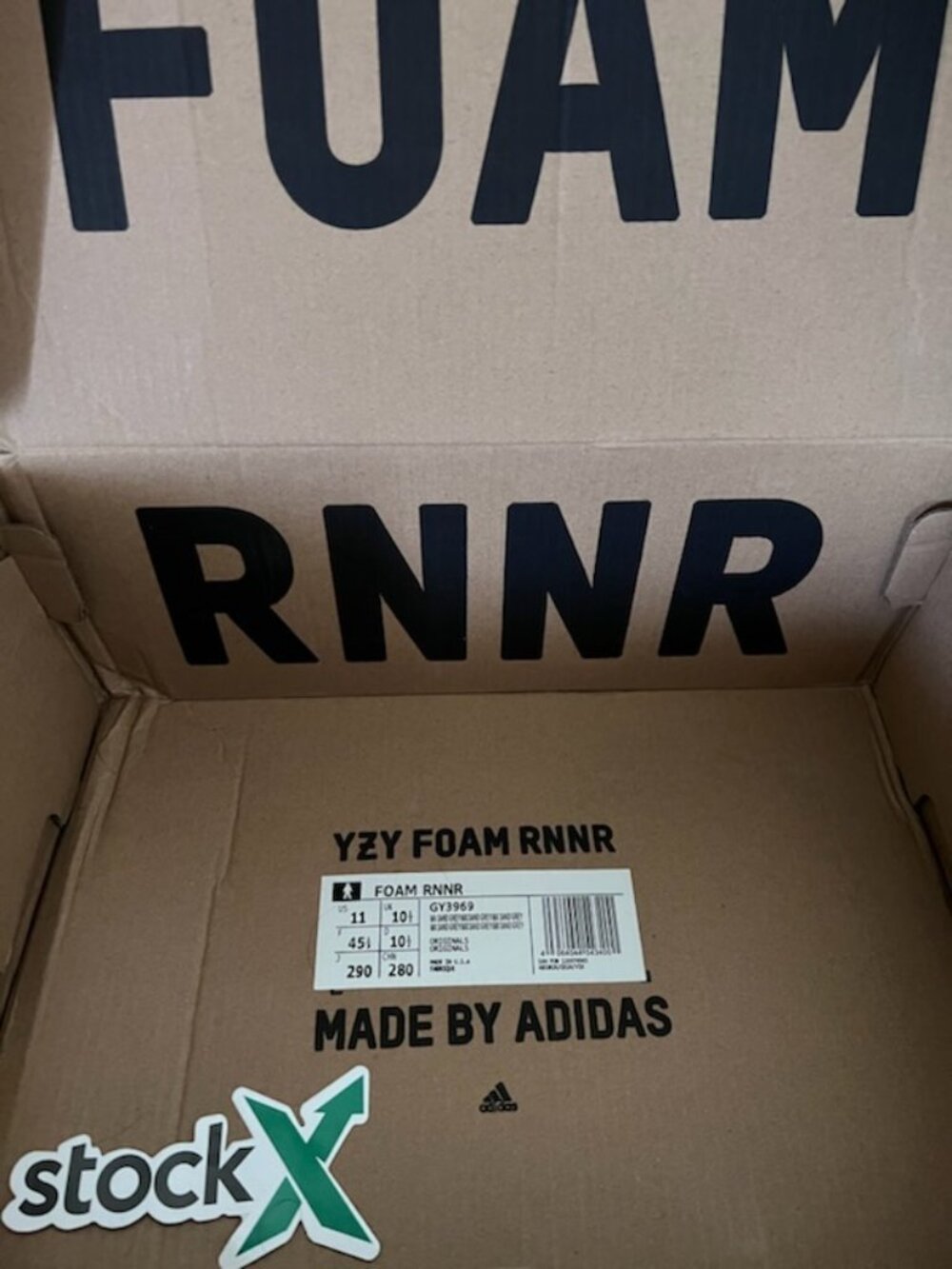 YZY Foam Rnnr Made by Adidas Sand Grey